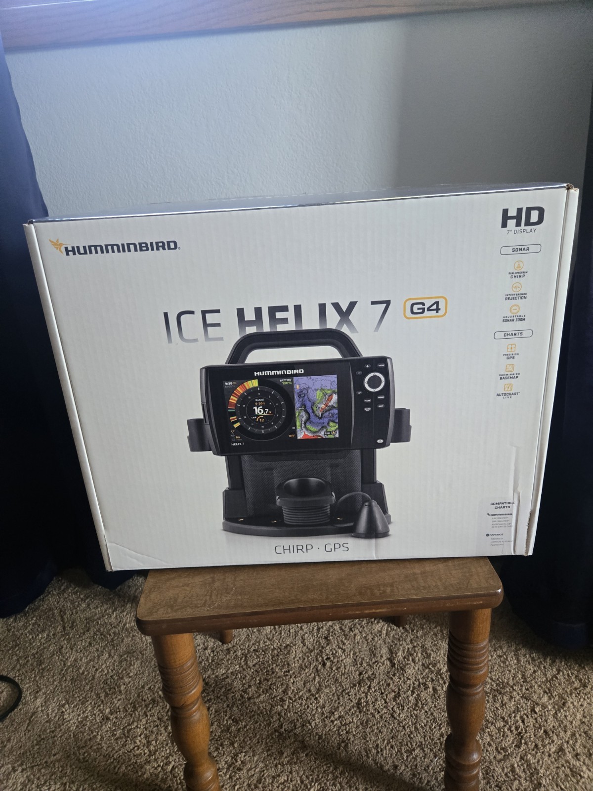 Humminbird ICE Helix 7 G4 GPS Fish Finder with Dual Spectrum Chirp Sonar