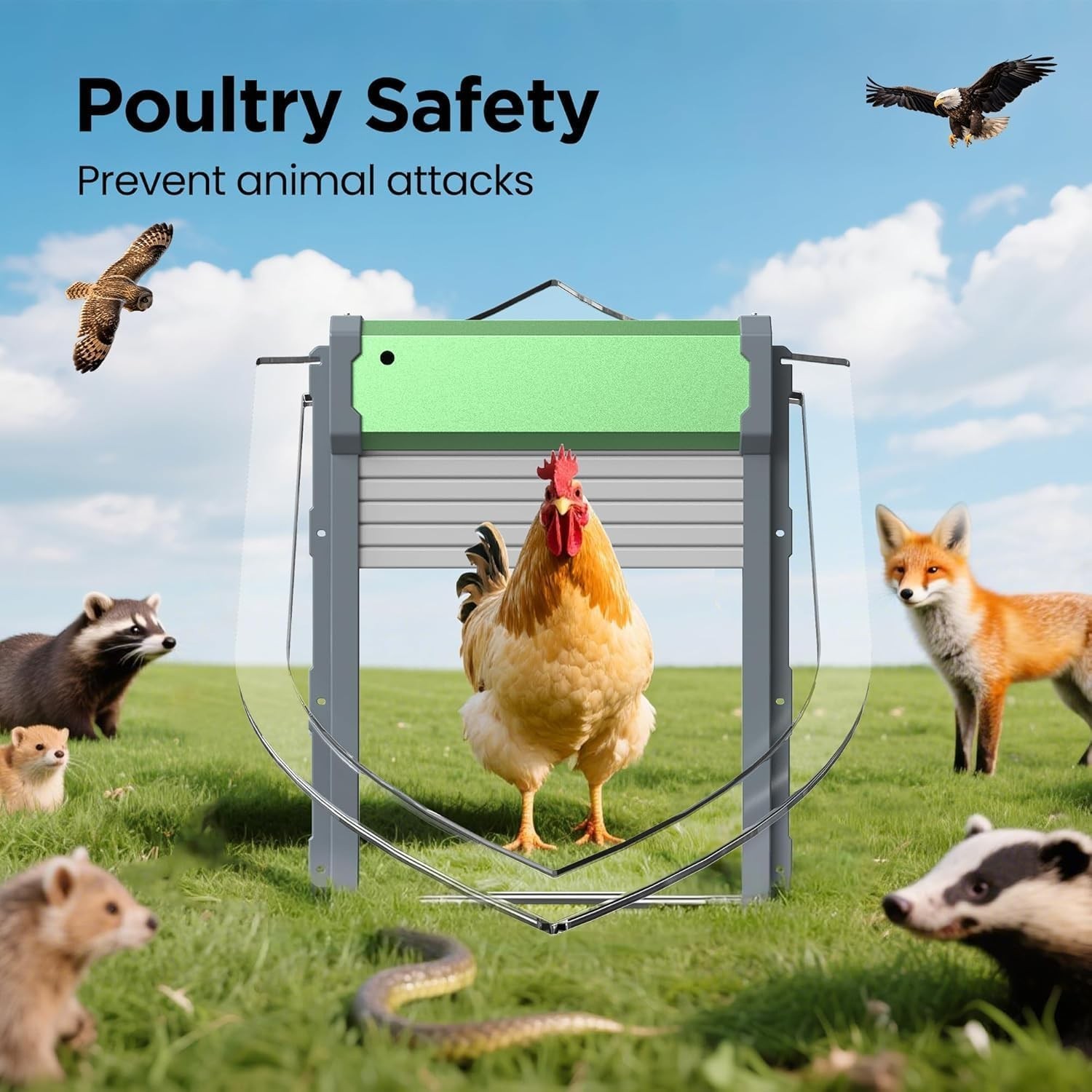 Automatic Chicken Coop Door Solar: Automatic Chicken Door - Solar Powered Chicke