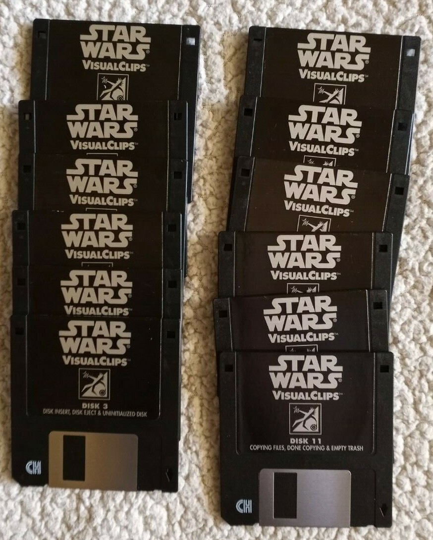 Star Wars Visual Clips for Macintosh - on 12 Mac 3.5" disks - Sound Source