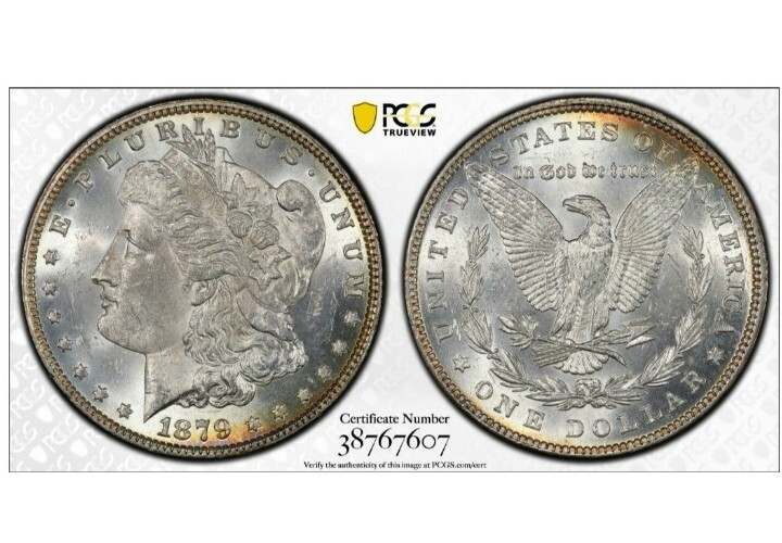 1879 Morgan Silver Dollar PCGS MS63 True View