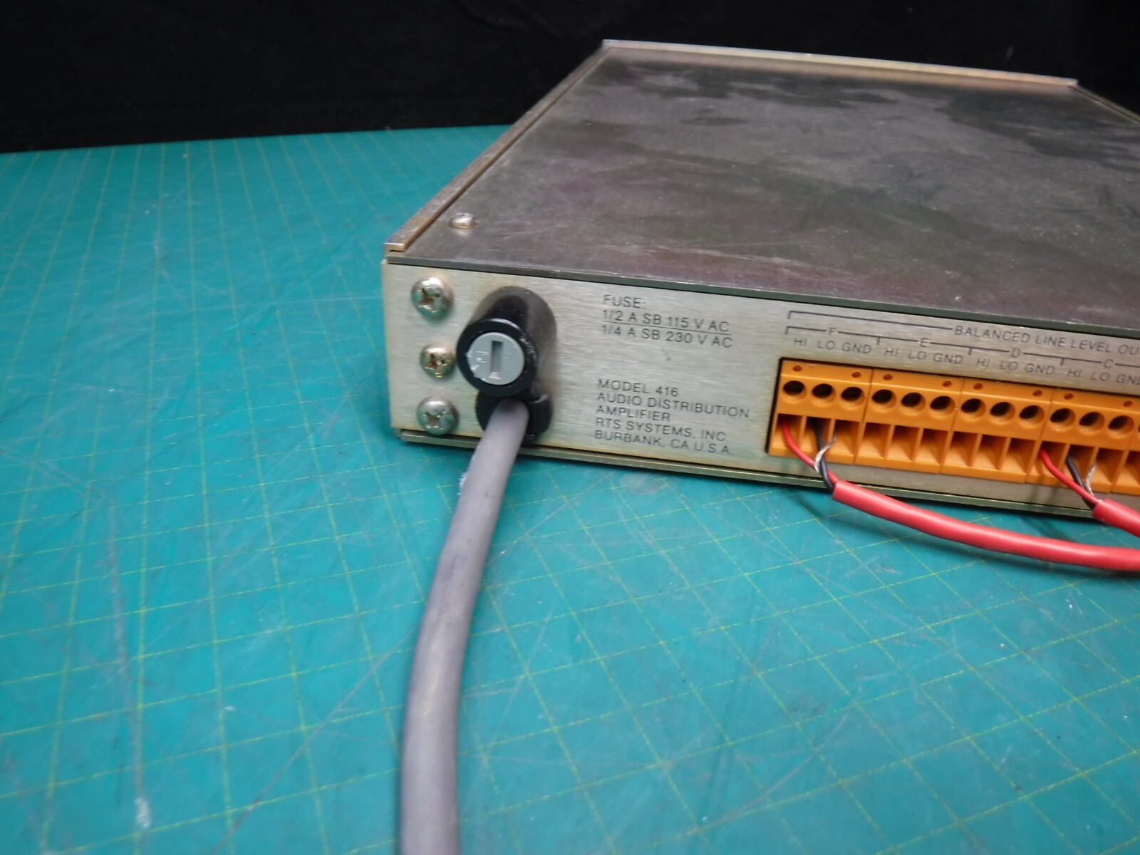 RTS Systems AUDIO DISTRIBUTION AMPLIFIER MODEL 416 amp