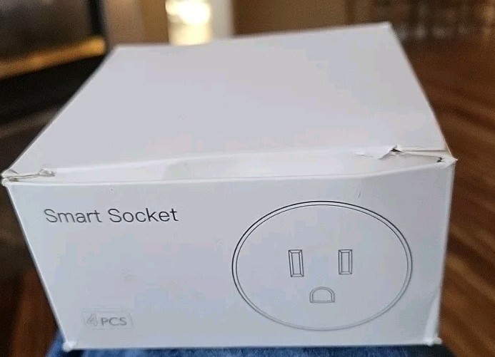 Smart Plug, Wi-Fi Mini Socket Outlet, White. 4 Pack.