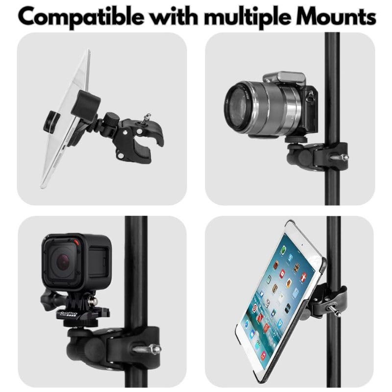 Nootle Quick Release Pipe Clamp 1/4 20 Thread Camera & Nootle Mount For Tripod M