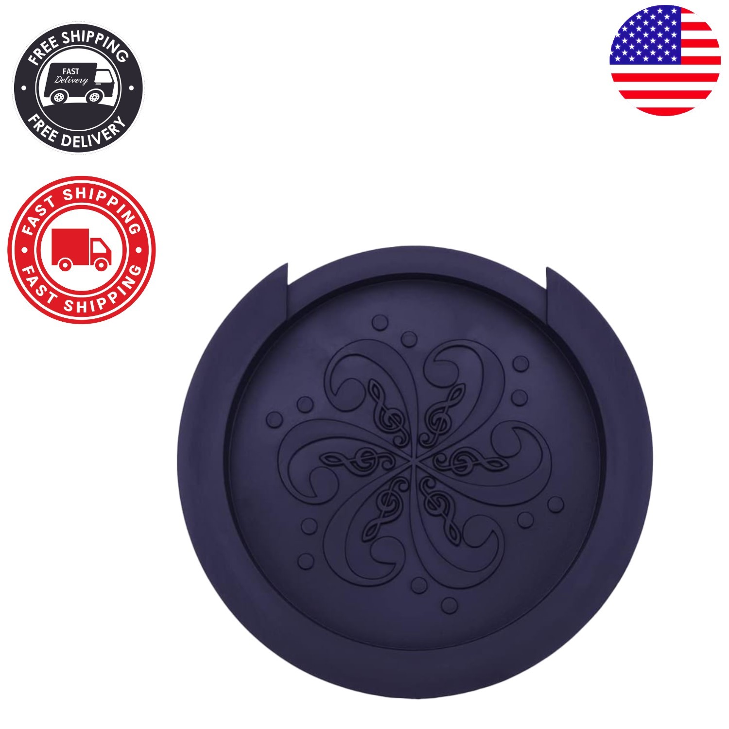 Feedback Buster Sound Hole Cover - 10cm Rubber Protector for Acoustic Guitars