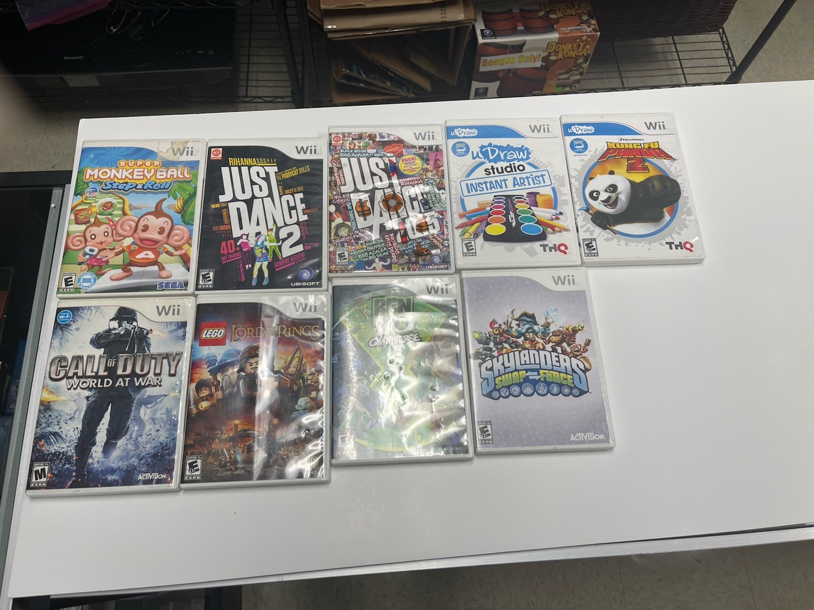 Lot of 9 authentic Wii game cases with original manuals/inserts (See Images)