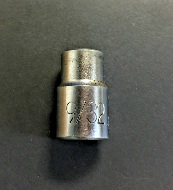 9/32" SOCKET, 6 POINT, 1/4" DRIVE, CHROME, JAPAN