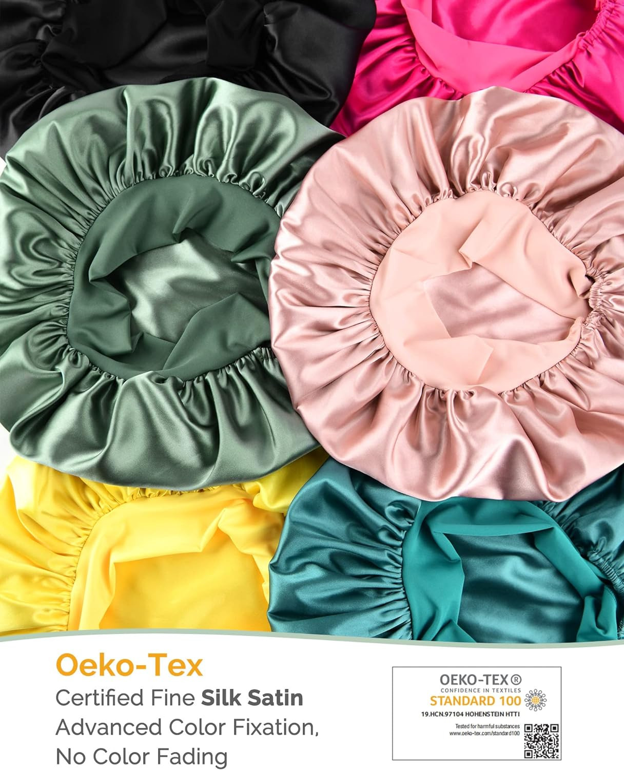 Adjustable Silk Bonnet for Sleeping Women Double Layer Satin Bonnet Reduce Frict