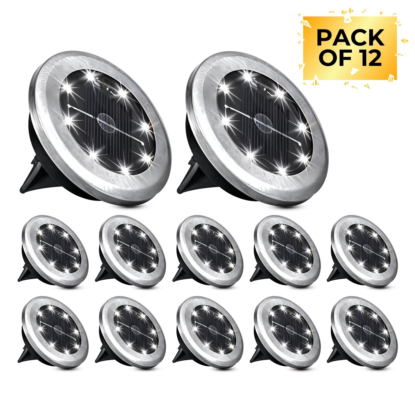 8-12 Solar InGround  Lights Outdoor Waterproof Landscape LED Lights Pathway Yard