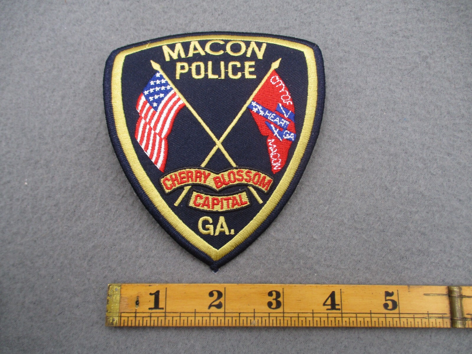 Macon Georgia Police Patch Flags