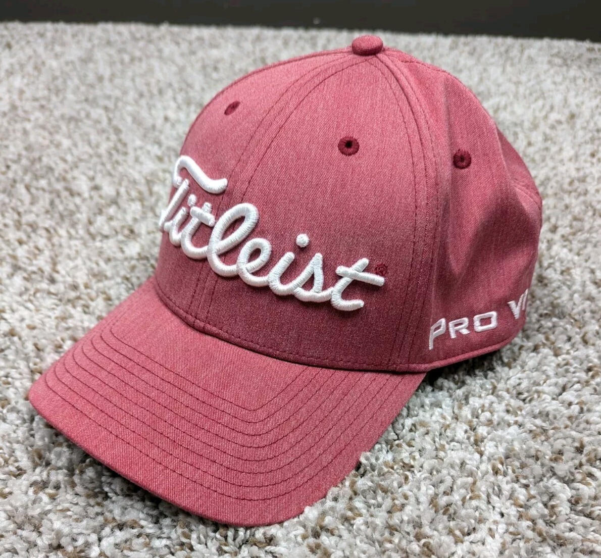 Titleist Golf Hat FJ Footjoy Pro V1 Fitted Mens L/XL Red