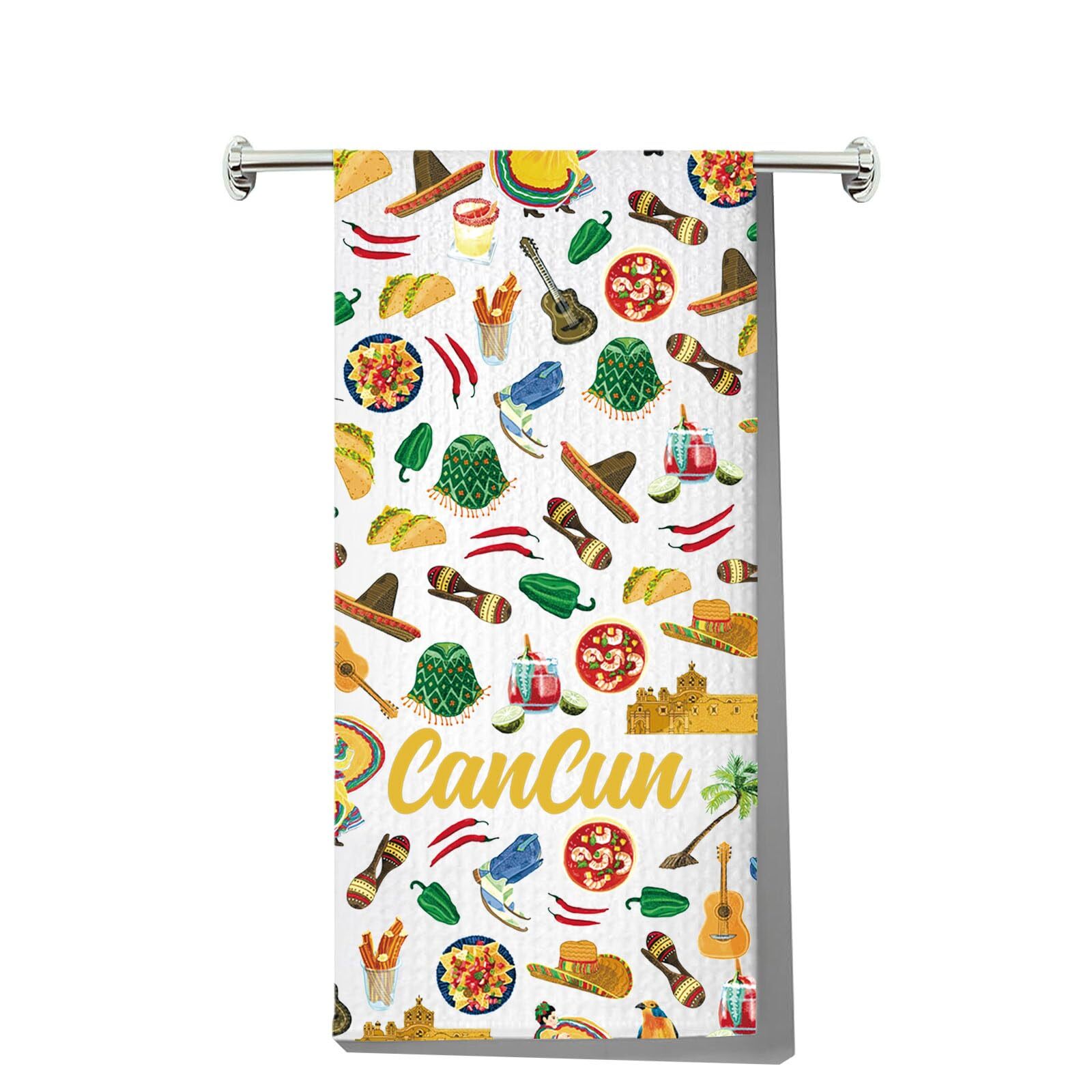 Cancun Kitchen Towel Cancun Mexico Gift Cancun Kitchen Gift Cancun Mexico Dis...