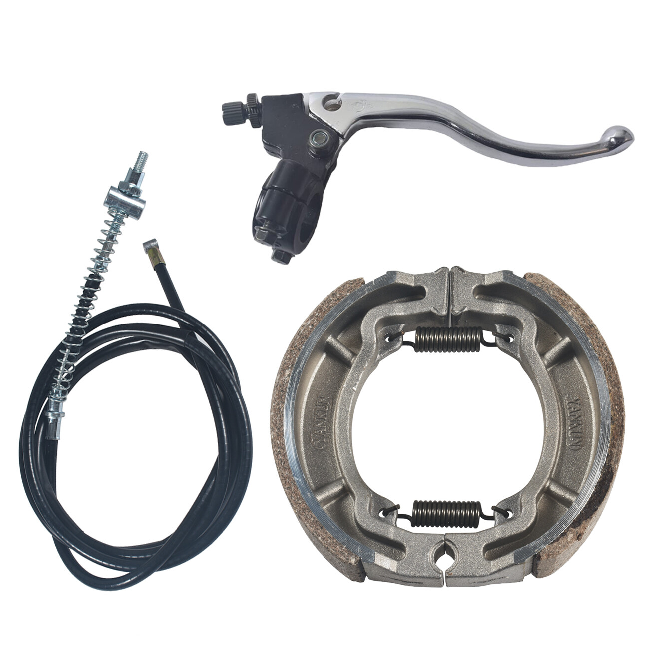 22mm Left Handle Lever Drum Brake Cable Shoes Assembly For Coleman CT200U 196cc