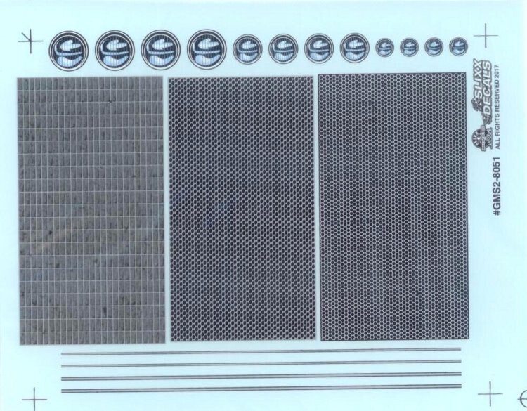 Slixx 8051 Grill Mini Sheet 1/24 1/25 waterslide decal