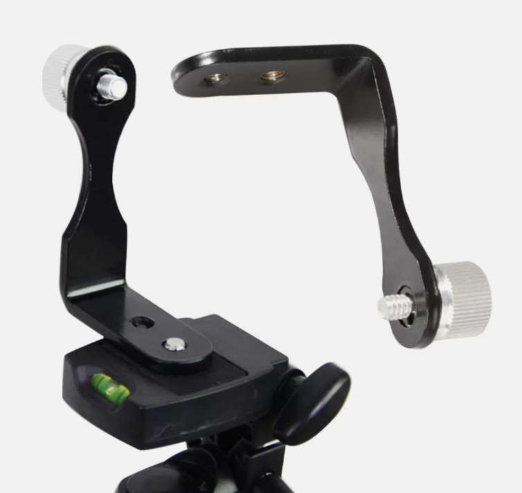 Universal Metal Tripod Adapter Mount Bracket Binoculars L-shape 1/4"-20 Threads