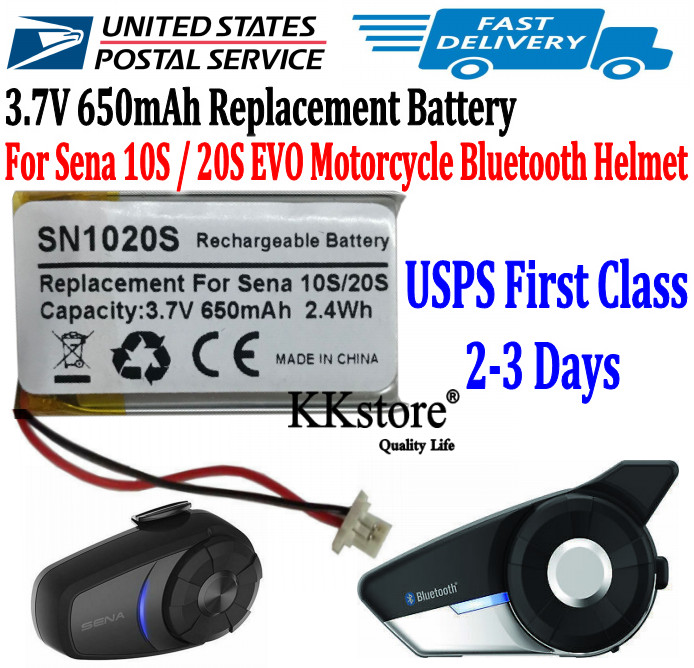 Replace Battery 3.7V 650mAh for Sena 20S EVO Sena 20S-EVO-01 Bluetooth Headset