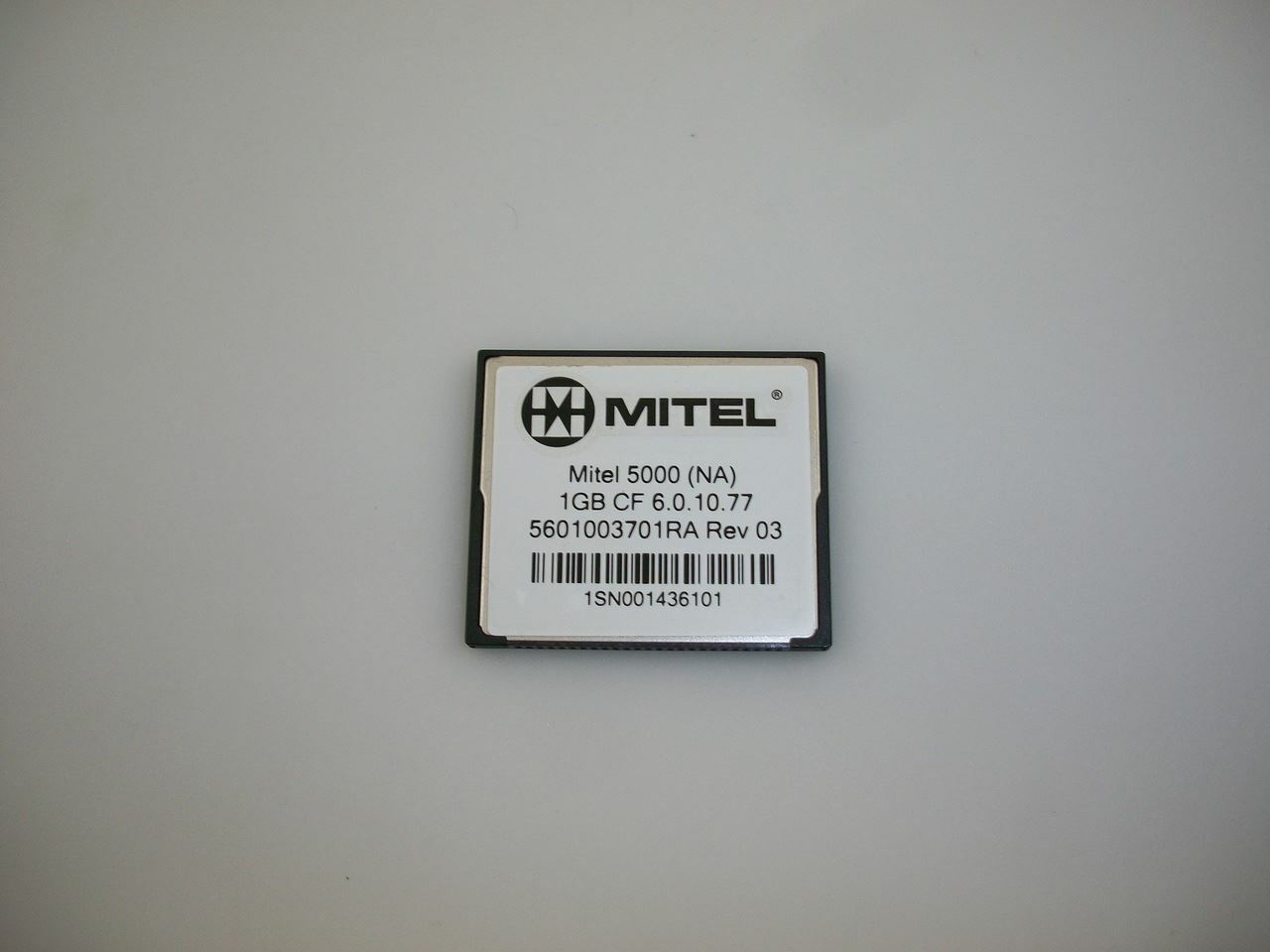 Mitel MiVoice Office 5601003701RA Rev 03 1GB Compact Flash 6.0.10.77 NA