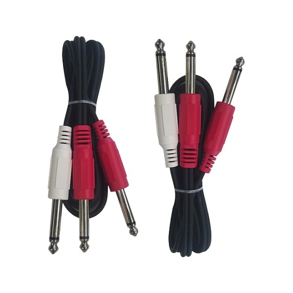 Cable Up CU/YC215 5' 1/4" TS Male to Dual 1/4" TS Male Audio Cable (2-Pack)