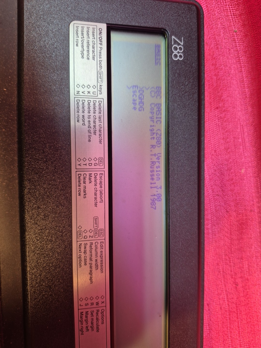 Vintage Cambridge Computer Z88 Portable Laptop Notebook Tested Working Sinclair