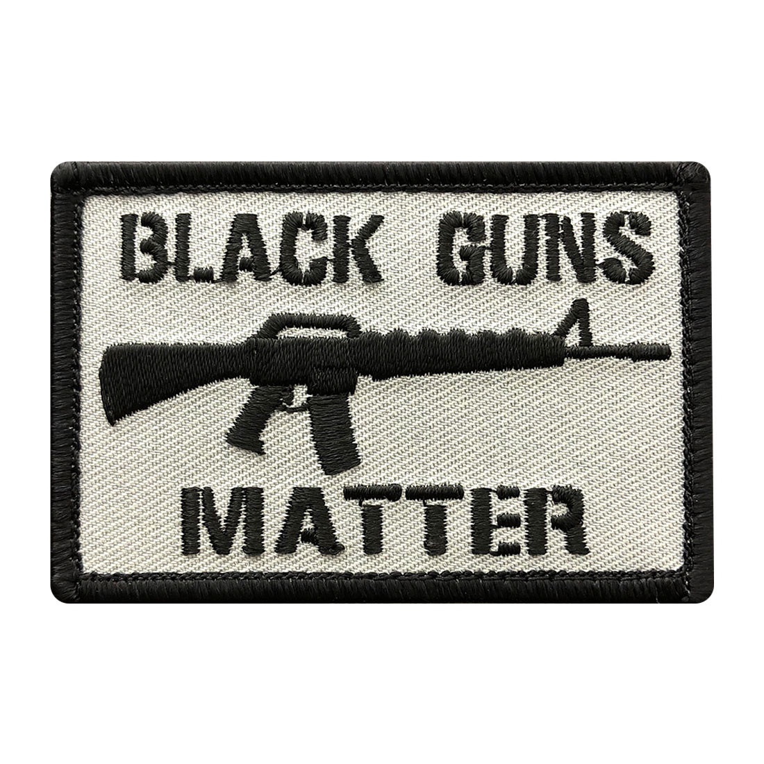 BLACK GUNS MATTER HOOK PATCH (3.0 X 2.0 MTG4) BY MILTACUSA