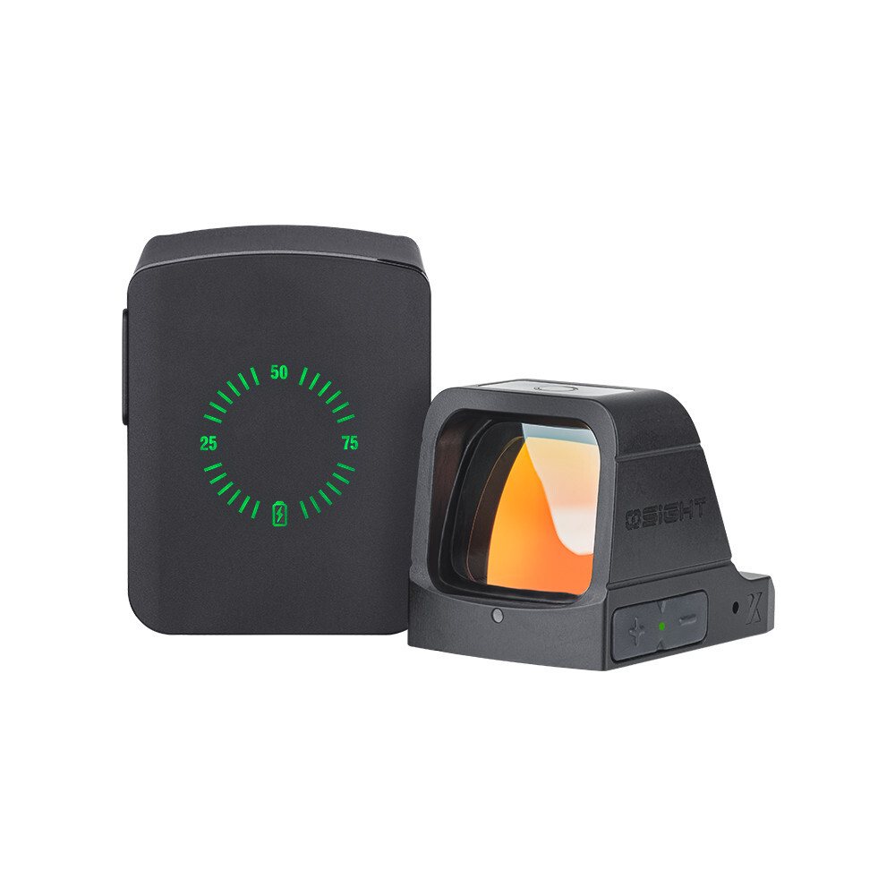 Osight X 3 MOA Dot & 32 MOA Circle w/OAL Material, Red 3 MOA Dot, Black