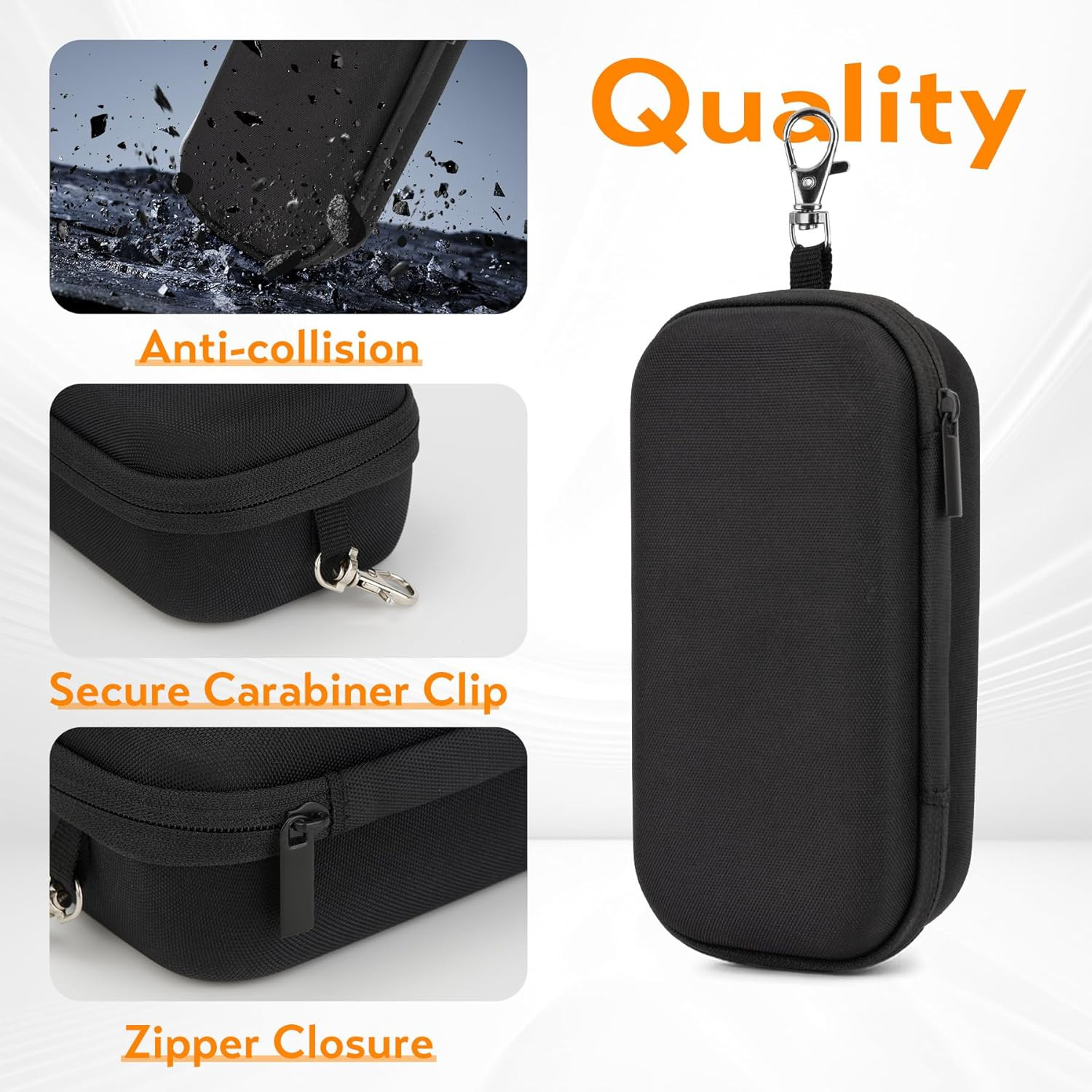 Double Eyeglasses Case, Hard Shell Dual Glasses Case Sunglasses Organizer for M