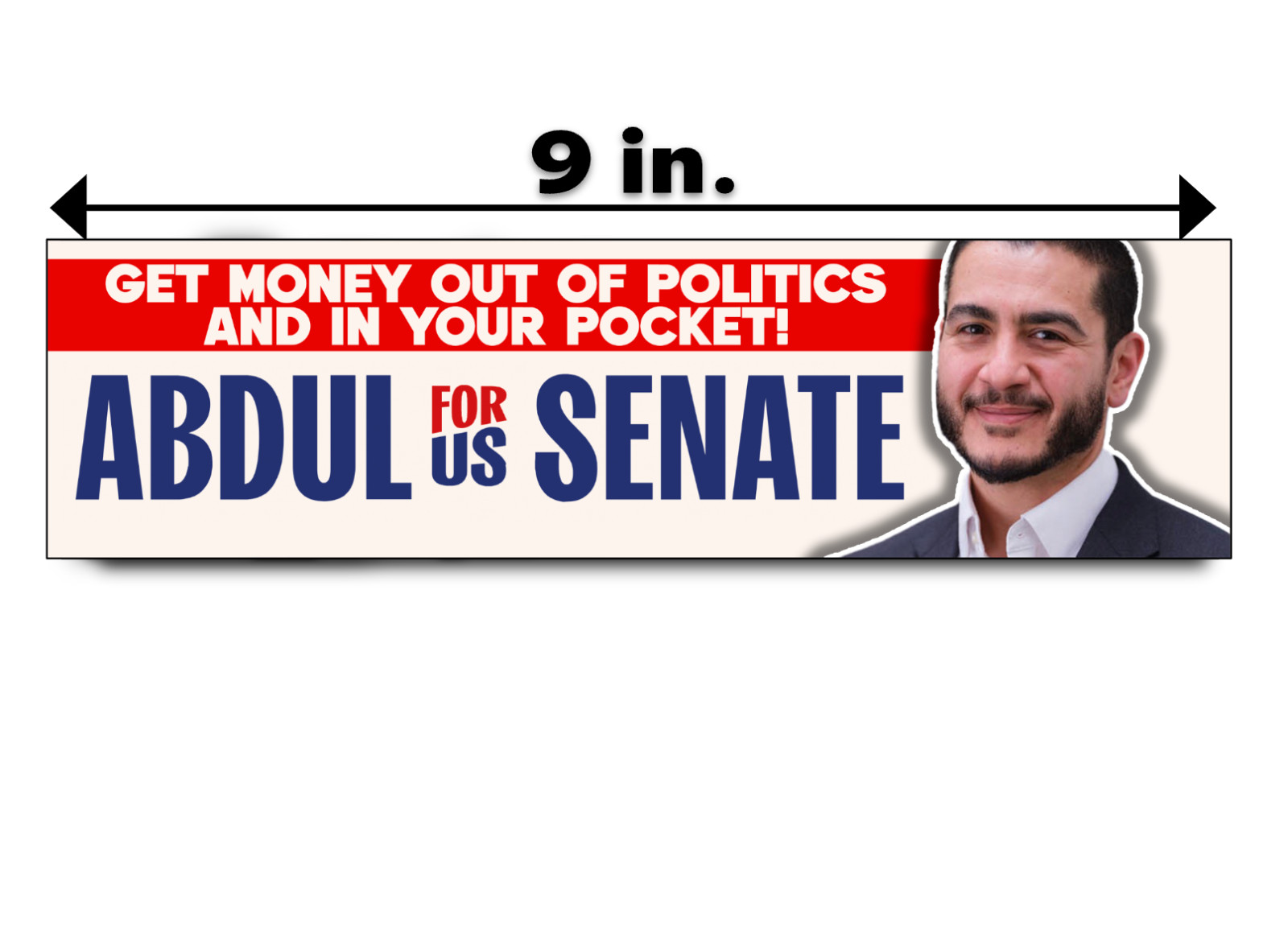 ABDUL EL-SAYED Michigan Senate Bumper Sticker Decal Democrat Progressive Bernie
