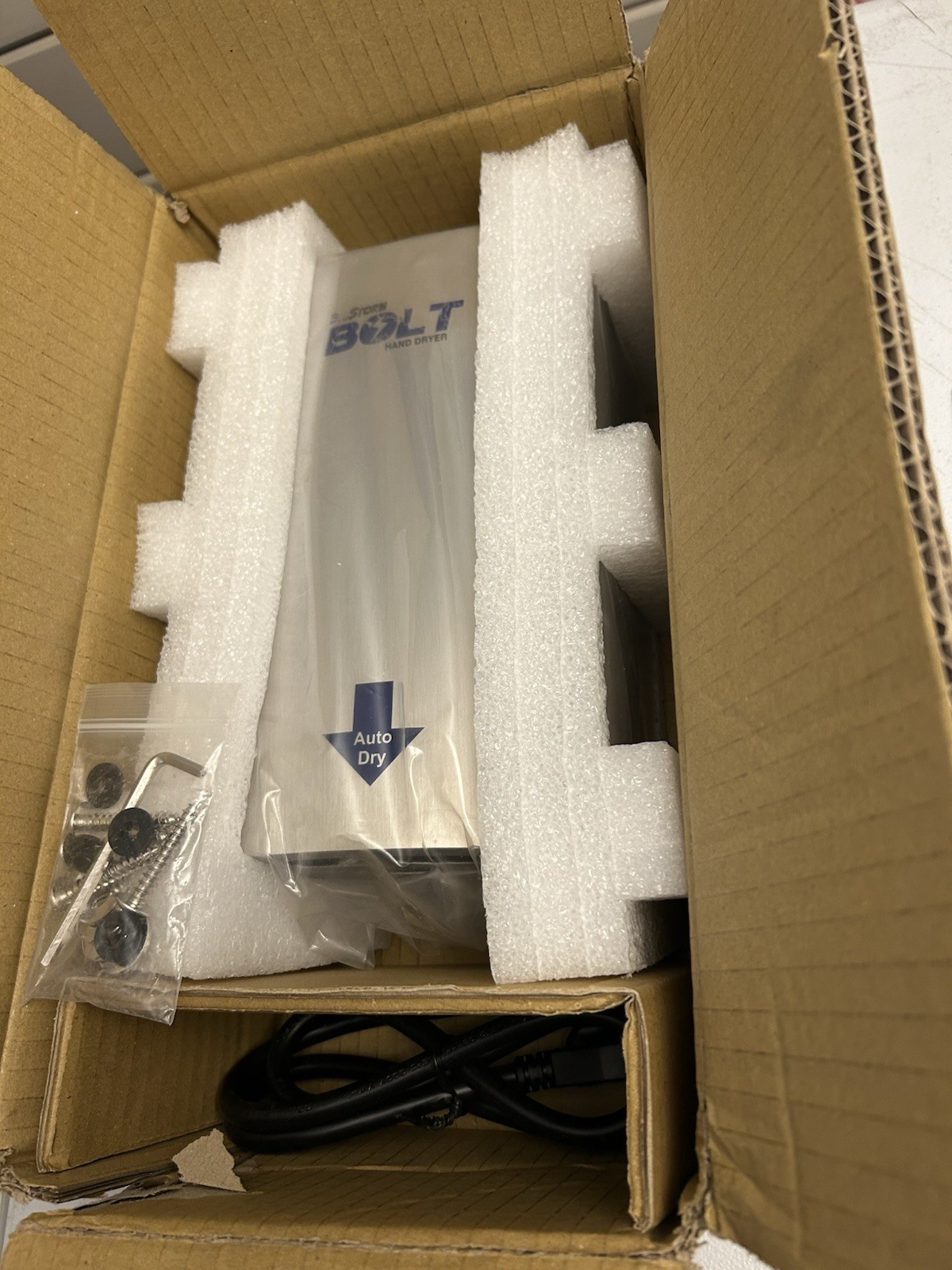Blu Storm Bolt 110V Brushed Stainless Hand Dryer