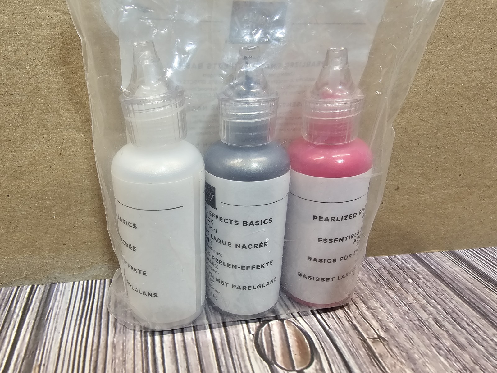 Stampin' UP! PEARLIZED ENAMEL EFFECTS BASICS Red White Black Gem Like Accent