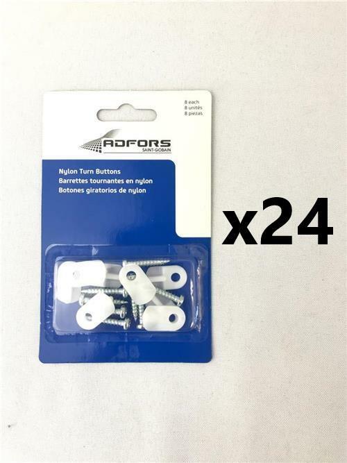 * Lot of 24 Pkgs ADFORS Nylon Turn Buttons 8 Per Pack NEW