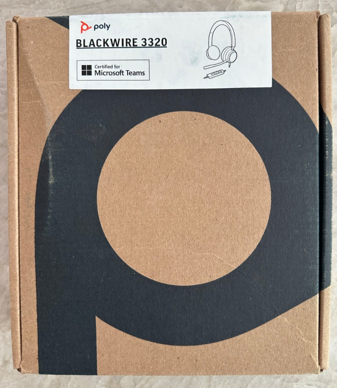 Plantronics 214013-101 Blackwire 3320 Wired Stereo On Ear Computer Headset Black