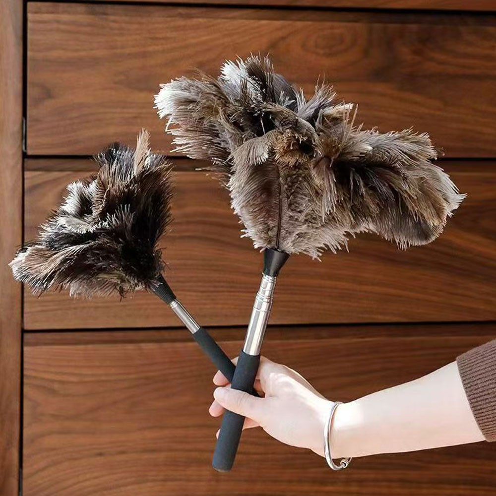Extendable Ostrich Feather Duster Telescopic Pole Long Duster CW