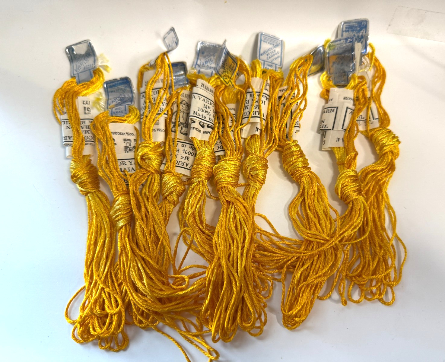Vtg Varicor Mme MAIA Embroidery Thread yarn 10 Skeins 6 meters each #108 Brazil