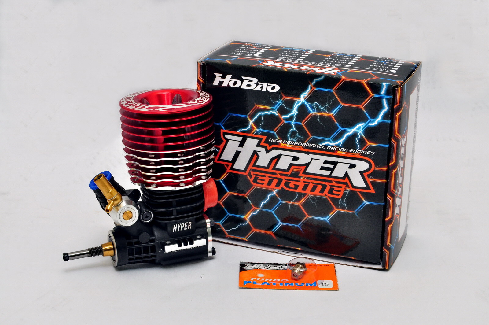 NEW HoBao Hyper 30-3P Turbo Engine W/O Pull Starter with Turbo Glow Plug No.5