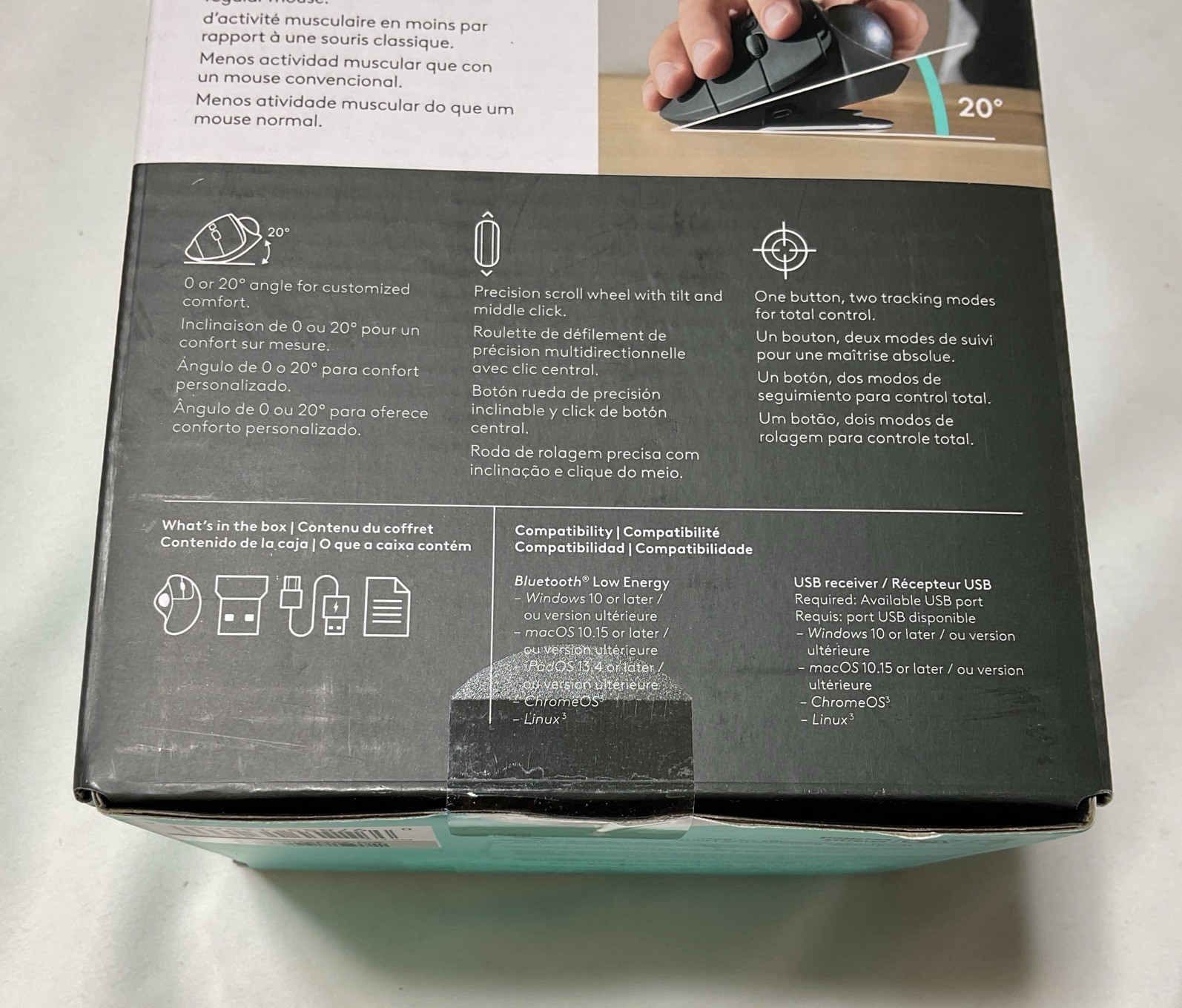 Logitech MX Ergo Wireless Trackball Mouse for Windows MacOS Linux ChromeOS G2￼