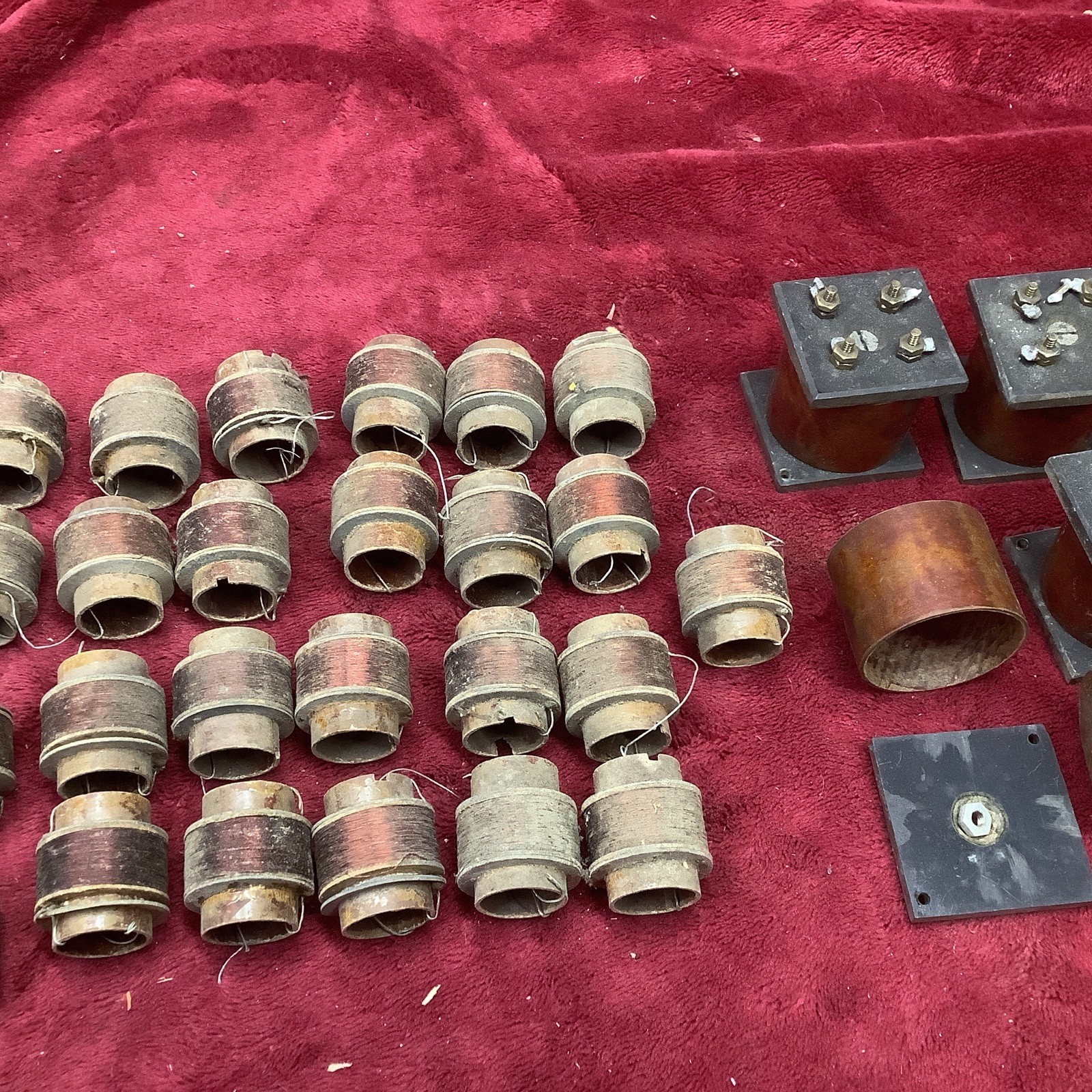 30 Lot Of Antique Tube Radio Copper Winding Coils