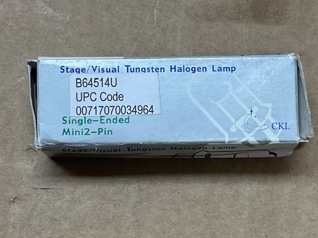 CKL Stage / Visual Tungsten Halogen Lamp Single-Ended 2-Pin Bulb