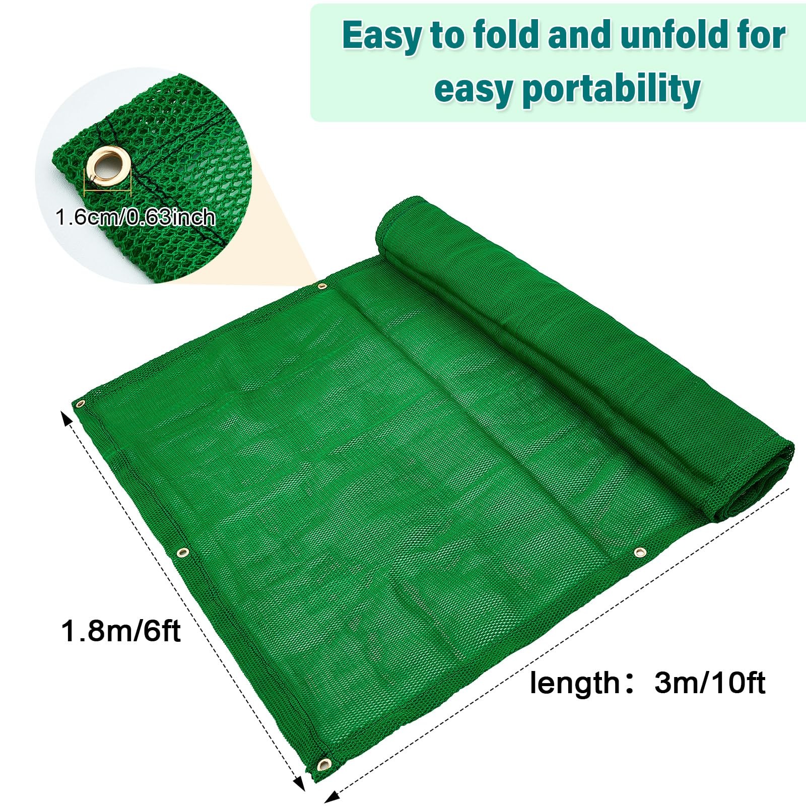 Archery Backstop - Heavy Duty Archery Net (Green, 6 x 10 ft)
