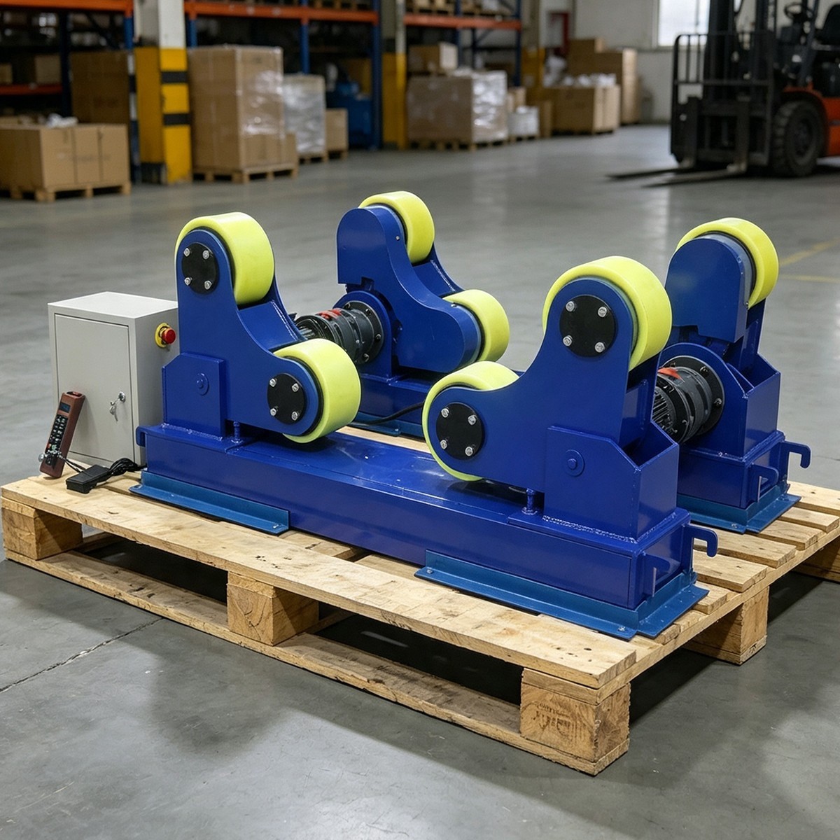 5T Heavy Tank Turning Rollers 220V Self Adjustable Welding Rotator w/PU Wheel