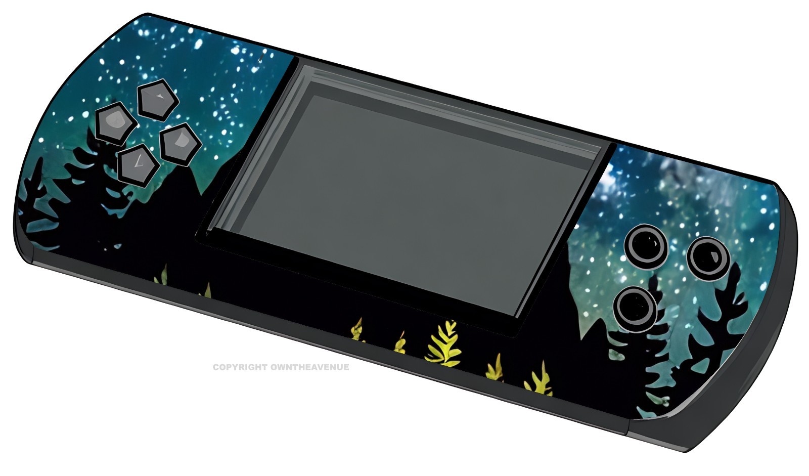 Universal Fit Galaxy Mountains Skin Wrap Sticker For Hand Held Gaming Console