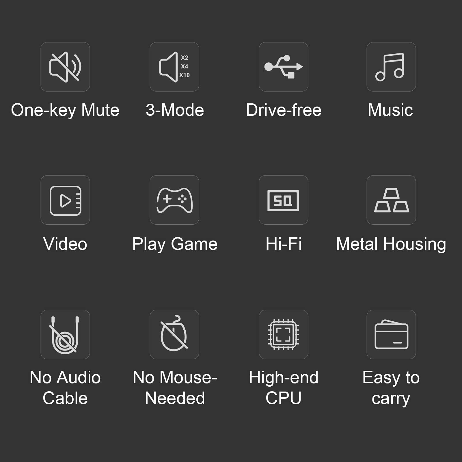 Volume Control Knob with One-Click Mute Function and 3 Volume Control Modes, ...