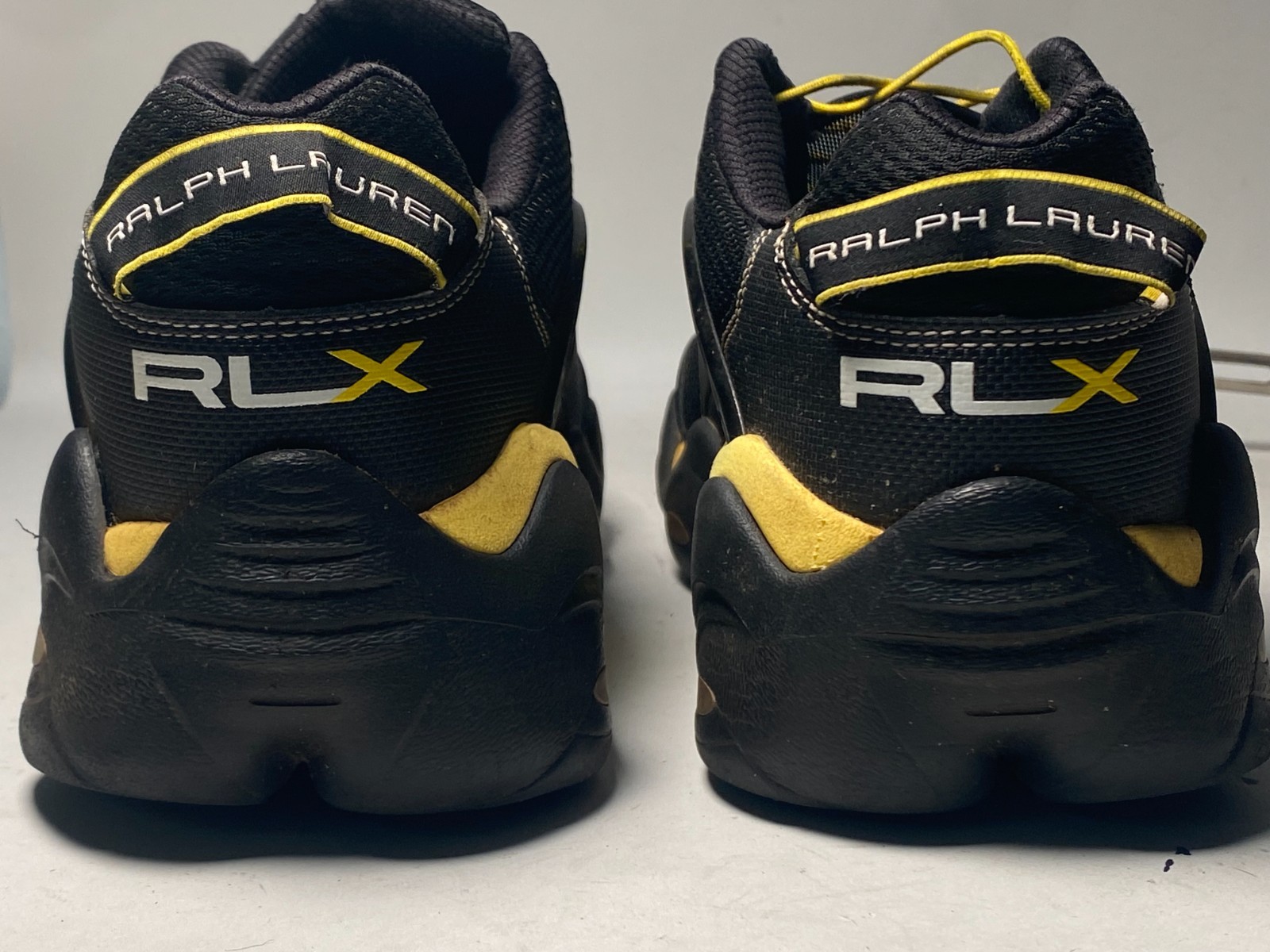 Y2K Ralph Lauren RLX Xtreme Men's Size US 9D Athletic Sport Shoes Black Yellow