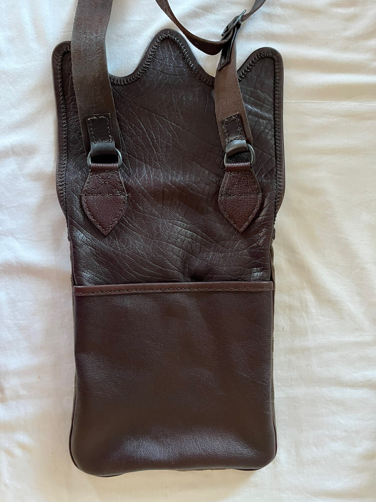 Leather and Oiled Canvas Haversack or Maybe a Hunting Bag