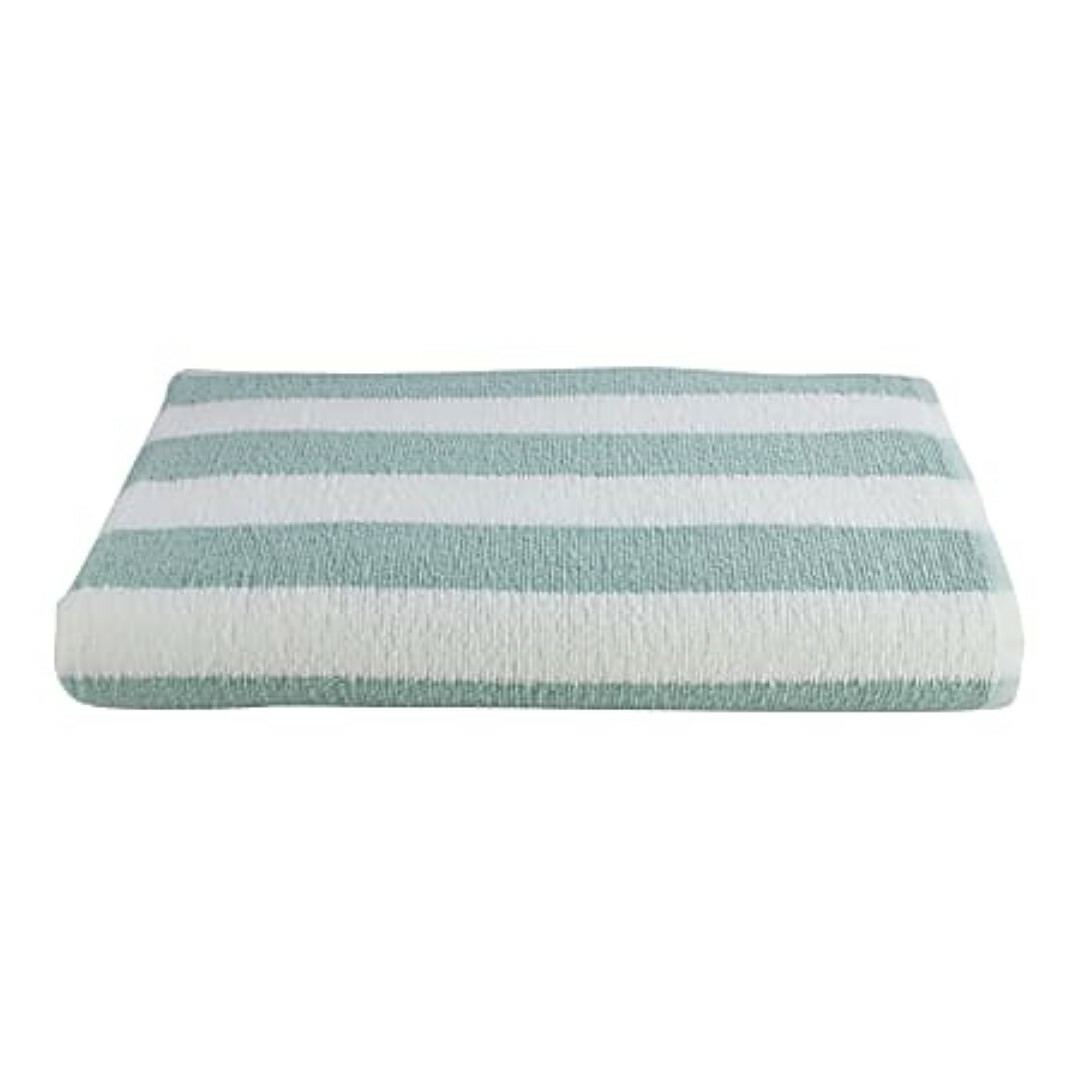 1888 Mills Fibertone 30"W x 60"L Seafoam Cabana Stripe Pool Towel Set of 3
