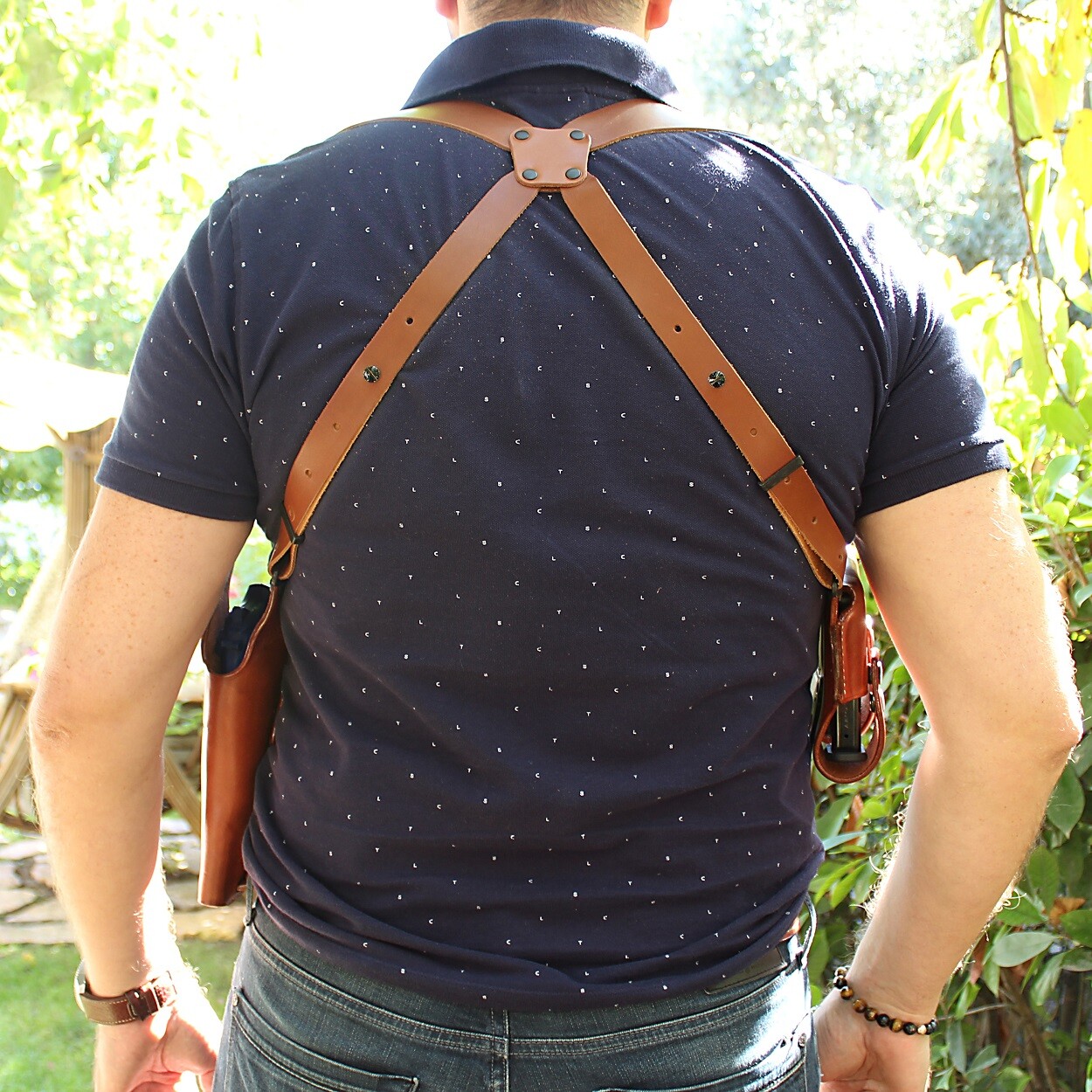 Vertical Shoulder Holster Fits Colt 1911 Gold Cup Trophy 45ACP/ 9mm 5" #1691#