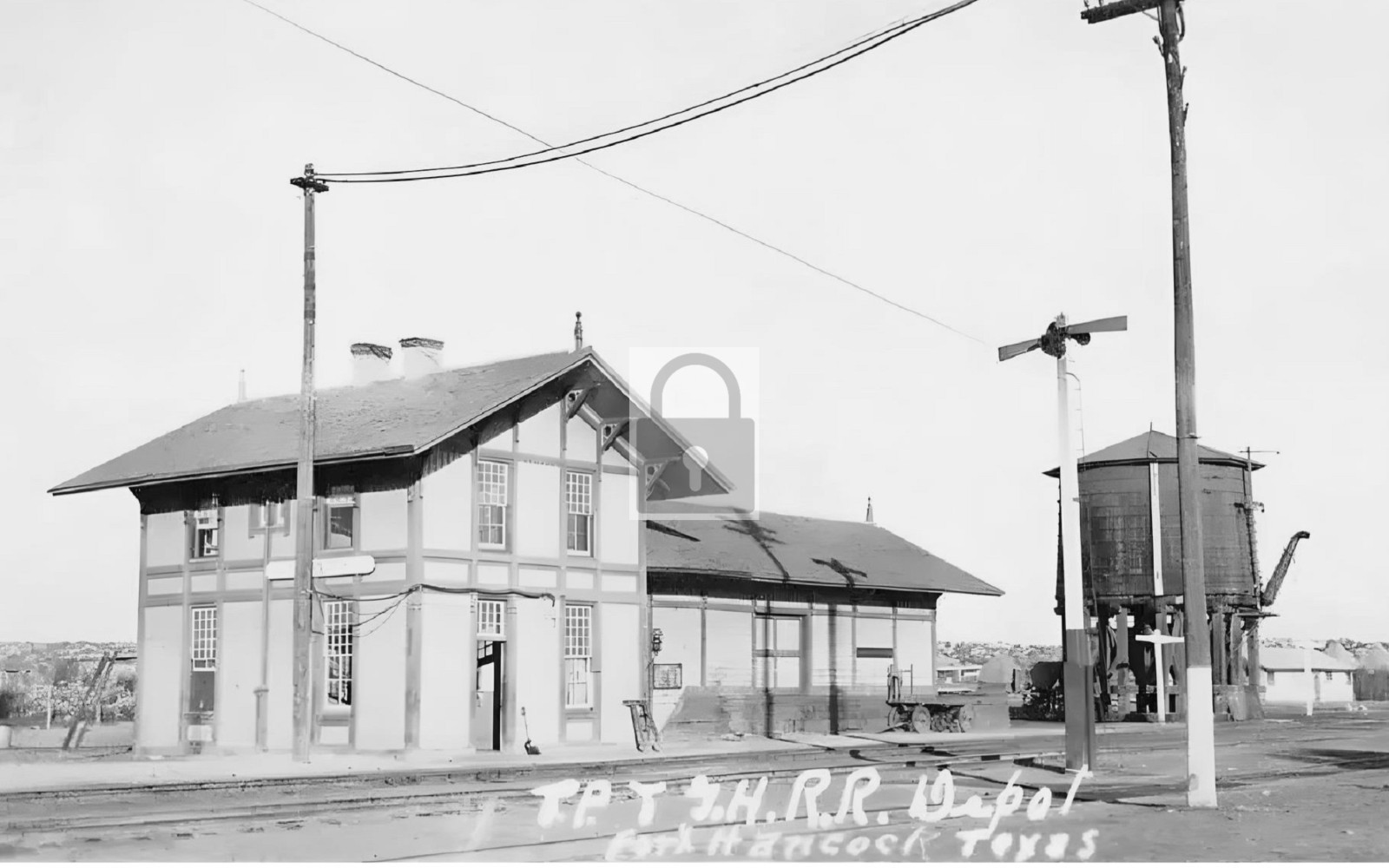 Railroad Train Station Depot Fort Hancock Texas TX - Reprint
