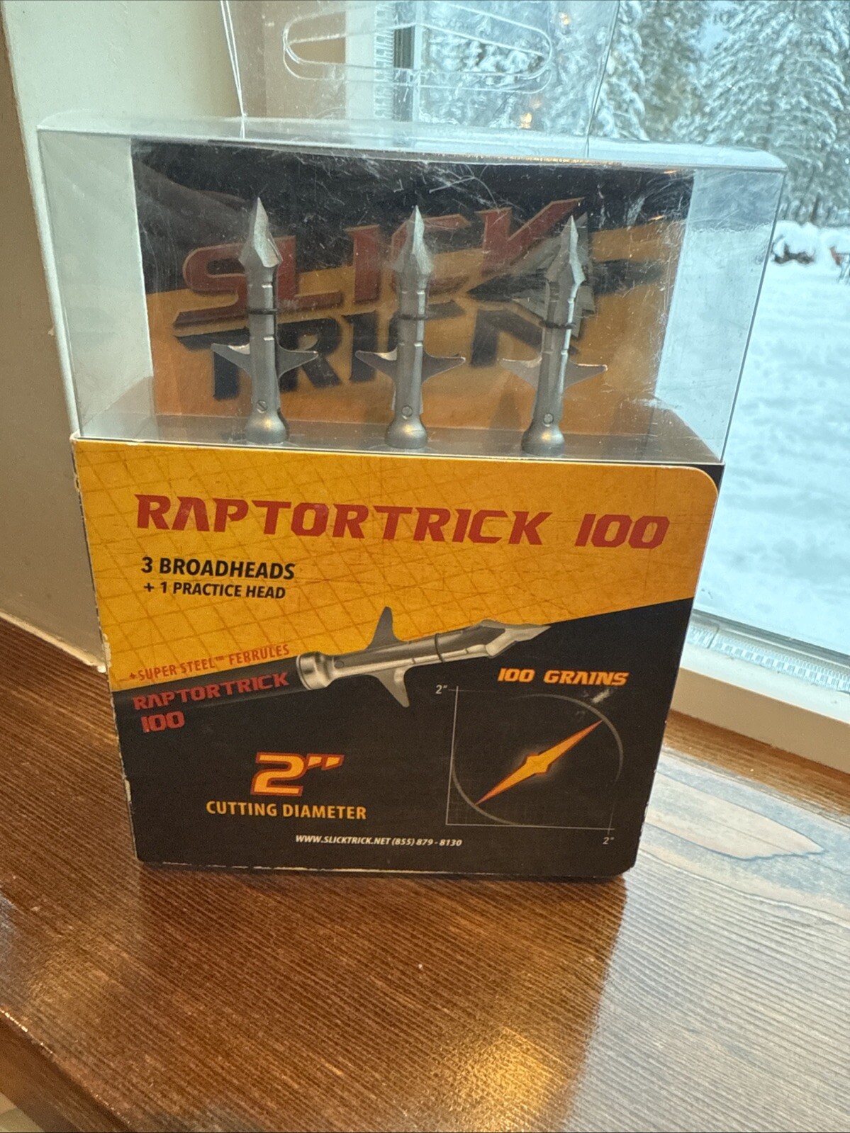Slick Trick RAPTORTRICK 3 Broadheads 100 grains 2" Cutting Diam New Free Ship