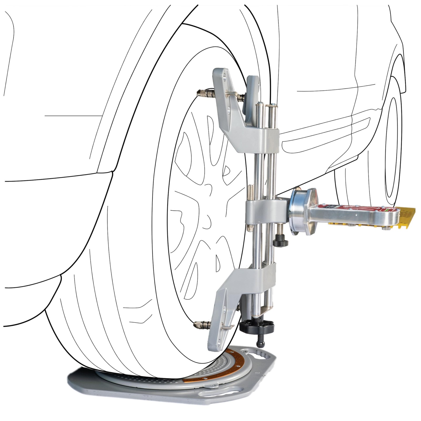 AutoSolo DIY Wheel Alignment Kit - Turn Plates, Ramps, Wheel Clamp & Gauge