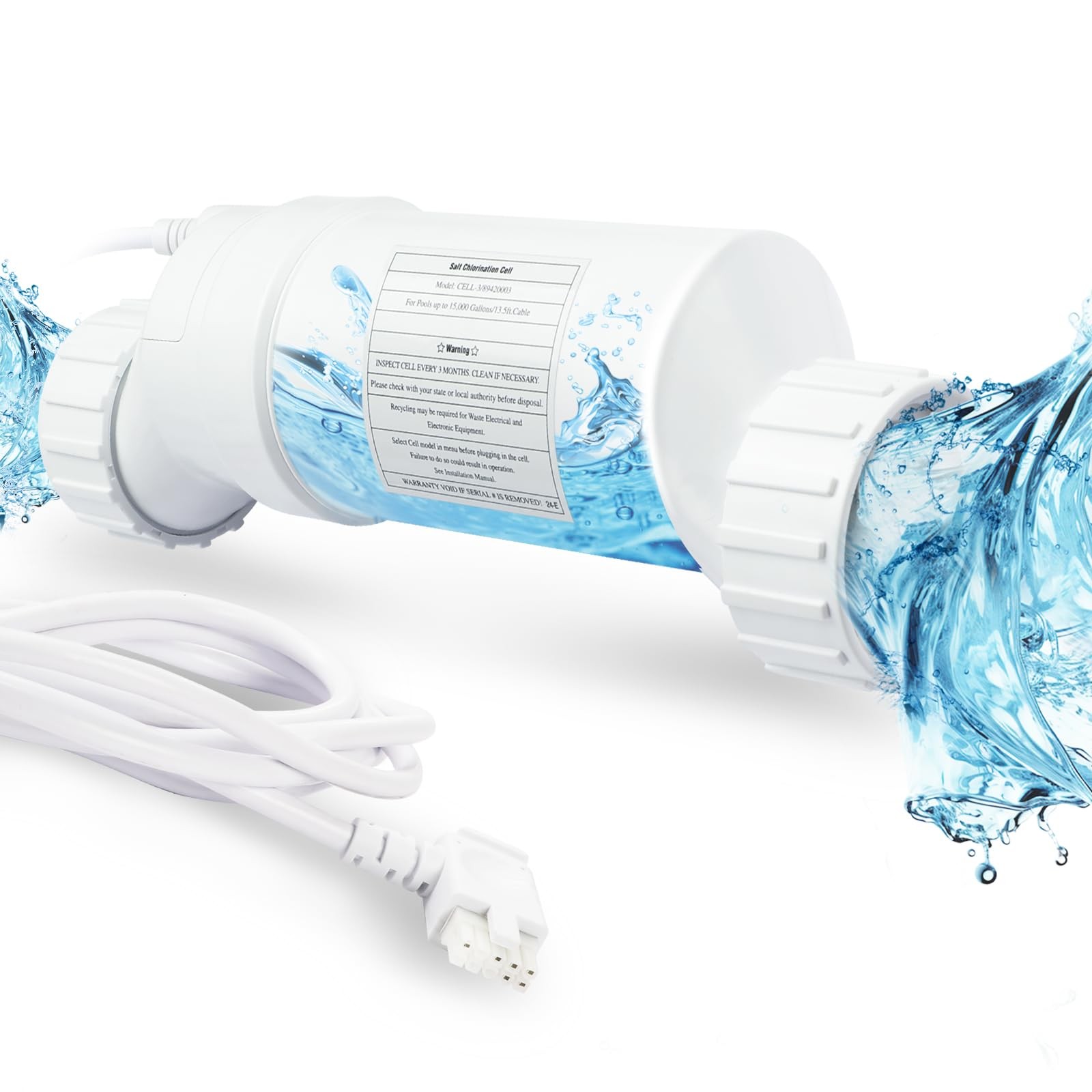 Fexhull Salt Cell up to 15000 Gallons Pool Fit for Hayward T-Cell-3, Salt