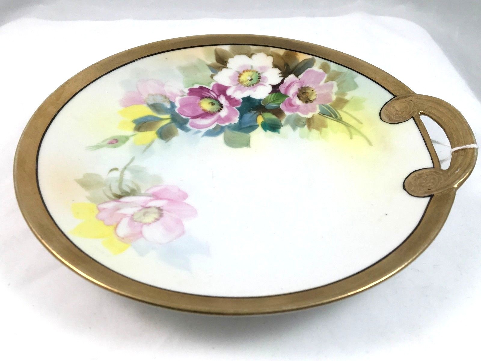 Hand Painted Nippon Dish Gold Trim with Handle