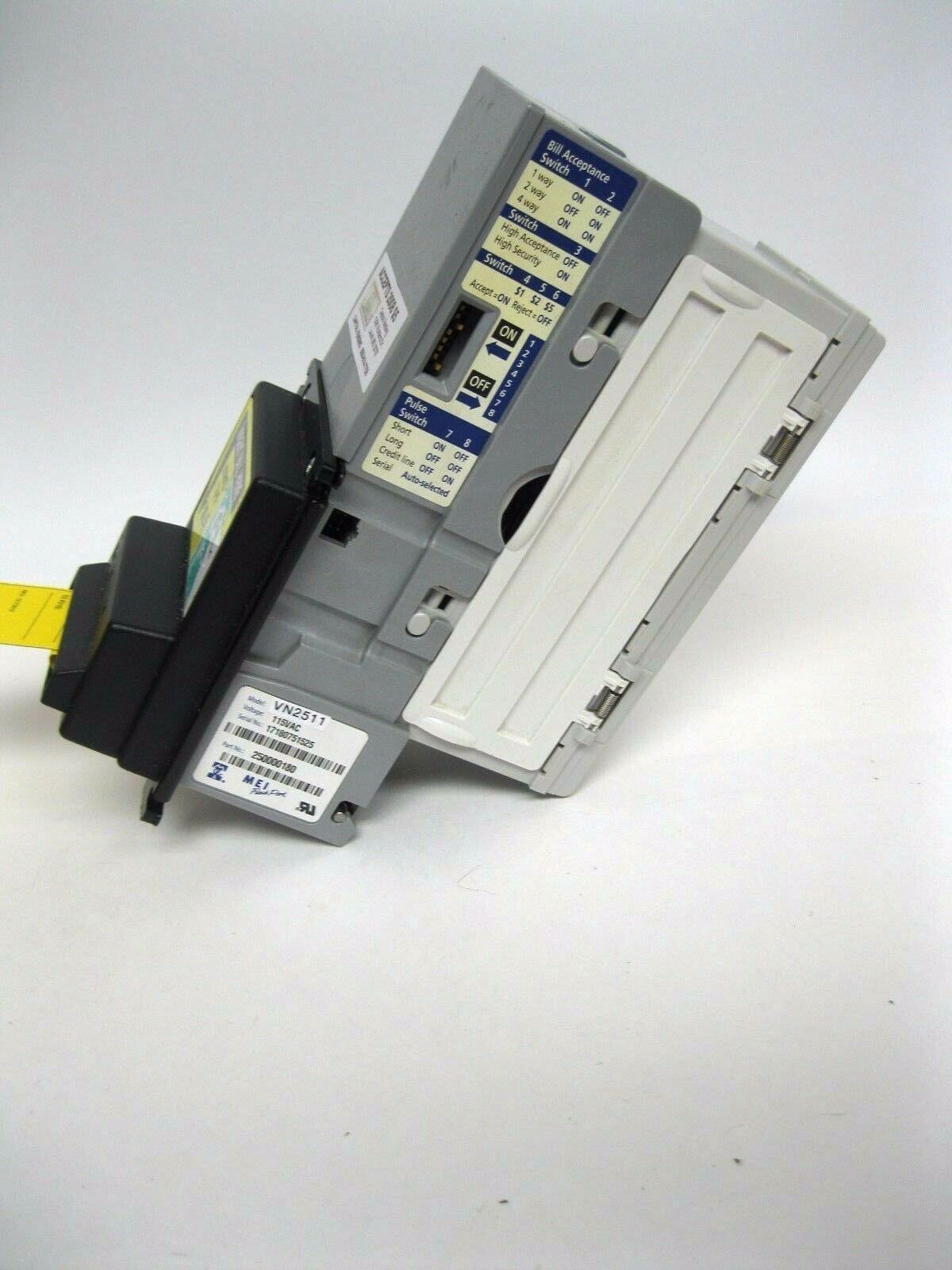 Mars MEI VN2511 120v Bill Acceptor Validator $1 & $5 Vending - Tested Working